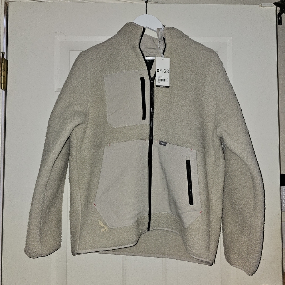 Figs On Shift Sherpa Jacket - Bone